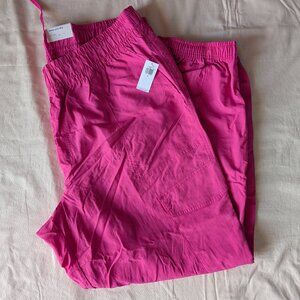 NWT Old Navy High-Waisted Ankle-Zip Cargo Jogger Pants for Women in Hot Pink XL